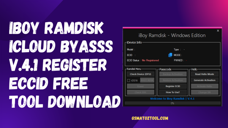 How to Register and Download iBoy Ramdisk V.4.1